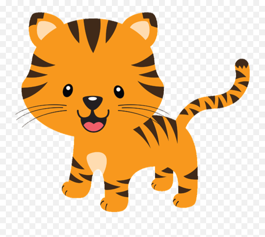 Cartoon Baby Tiger Clipart - Clipartix Transparent Animal Clipart Emoji,Tigger Emoji