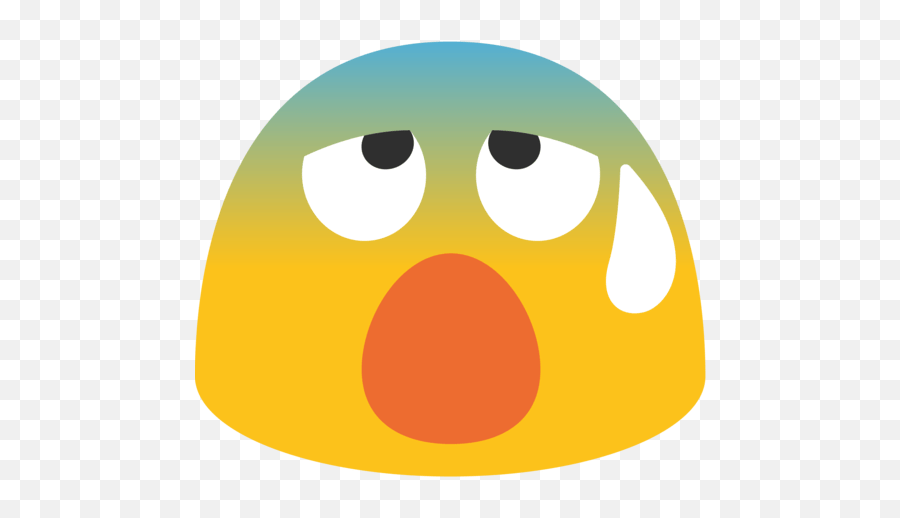 Anxious Face With Sweat Emoji,Inervious Emoji