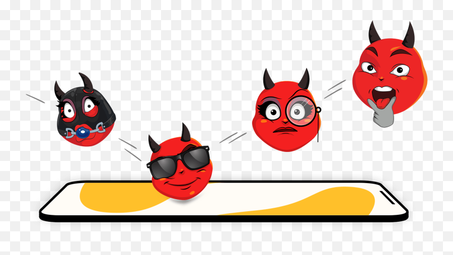 Badmoji - Dot Emoji,Devil Emoji Pillows