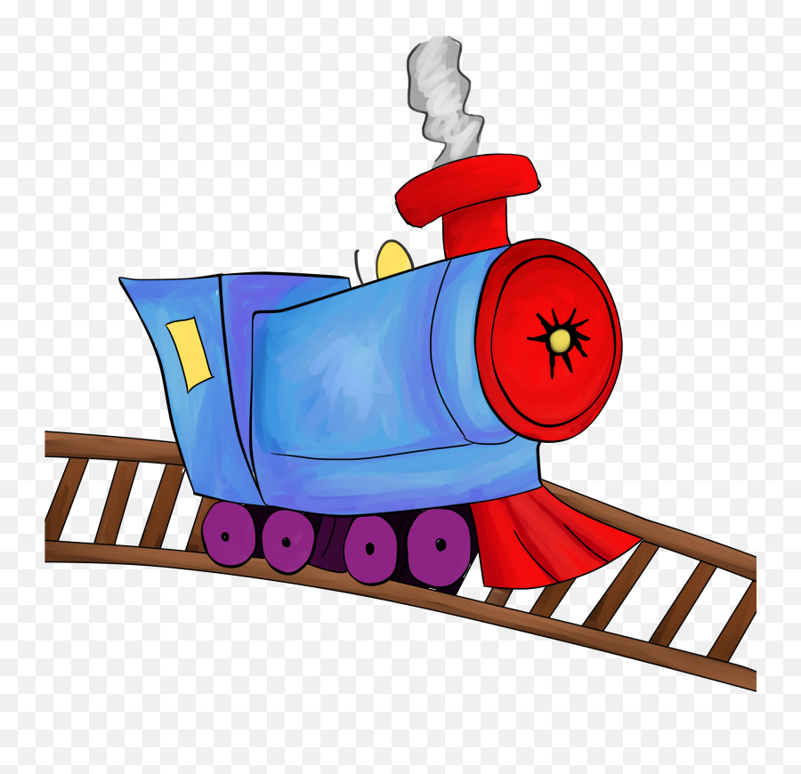 Engine Clipart Train Head Engine Train - Train On Rail Clipart Png Emoji,Railroad Emoji