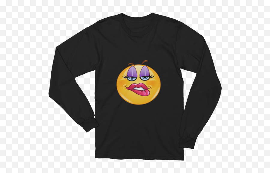 Ladies Biting Lip Female Emoji Long - Supreme Kai Shirt Black,Female Emoji Joggers