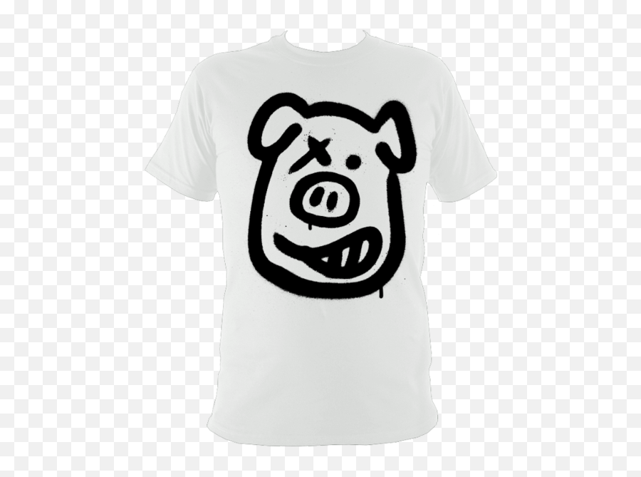 Graffiti Pig Face One X Eye Emoji - Domestic Pig Full Size Graffiti Pig,Pig Emoji Png