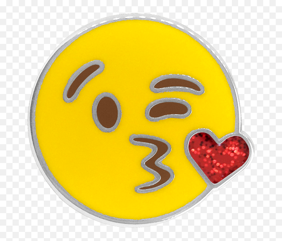 Kiss Emoji Pin - Happy,Coussin Emoji Caca