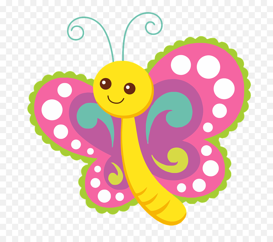 Butterfly Cute Girlie Girly Sticker - Cartoon Butterfly Clipart Emoji,Girlie Emoji