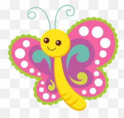 Butterfly Cute Girlie Girly Sticker - Cartoon Butterfly Clipart Emoji,Girlie Emoji