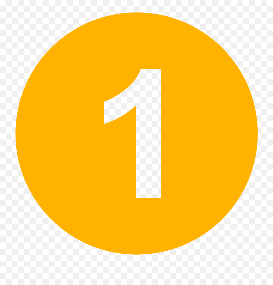Eo Circle Amber Number - Number 1 Png Yellow Emoji,F5 Somethingawful Emoticon