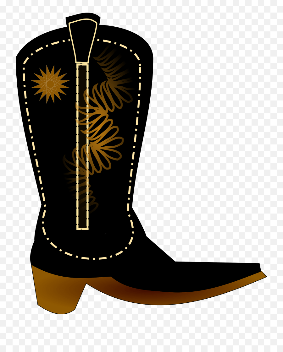 Black Cowboy Boots Clipart - Cartoon Cowboy Boots Clipart Emoji,Cowboy Boot Emoticon
