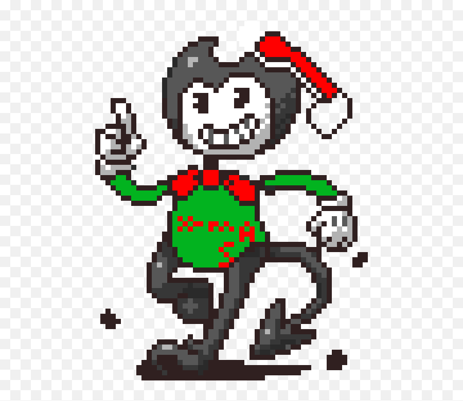 Pixel Art Gallery - Bendy And Boris Pixel Art Emoji,Merry Christmas Emoticons Copy And Paste