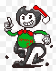Pixel Art Gallery - Bendy And Boris Pixel Art Emoji,Merry Christmas Emoticons Copy And Paste