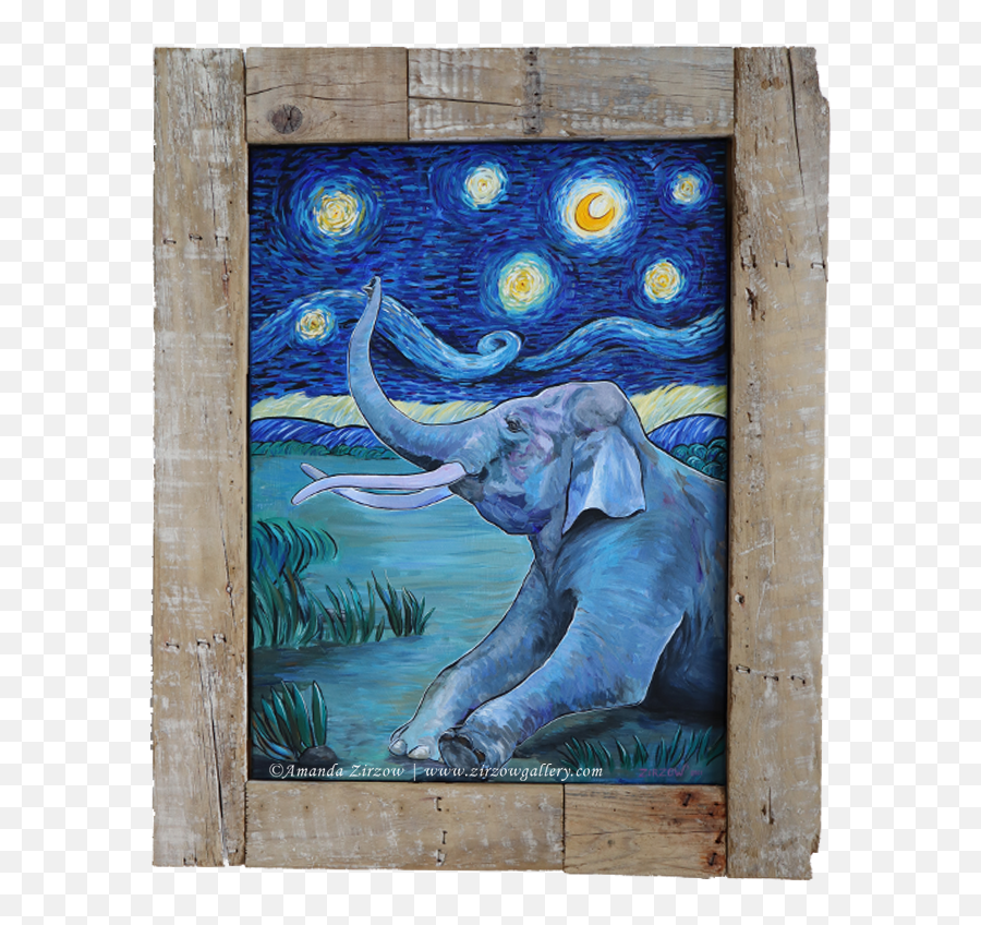 Original Artwork By Amanda Zirzow - Zirzow Gallery Art By Picture Frame Emoji,Elephants And Emotion