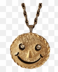 Smiley Face Pendant Necklace - Happy Emoji,Chico Malo Emoticon
