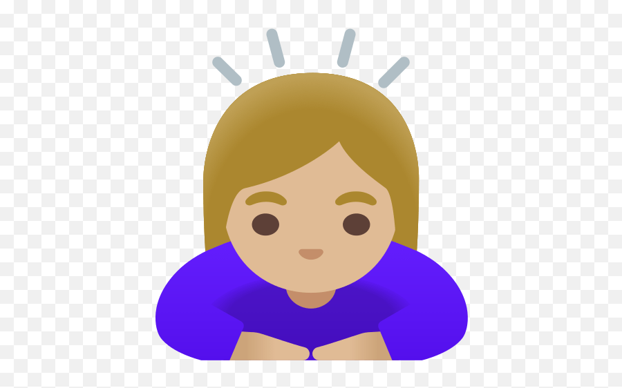 U200d Mujer Haciendo Una Reverencia En Tono De Piel - Reverencia Png Emoji,Google Emojis Trebol