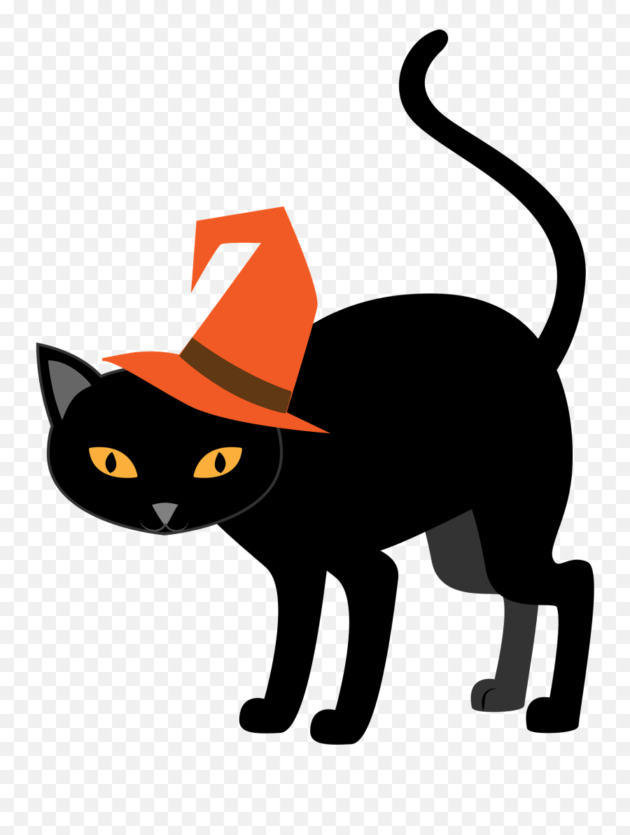 Halloween Cat Clipart - Clip Art Halloween Cats Emoji,Black Cat Emoticon