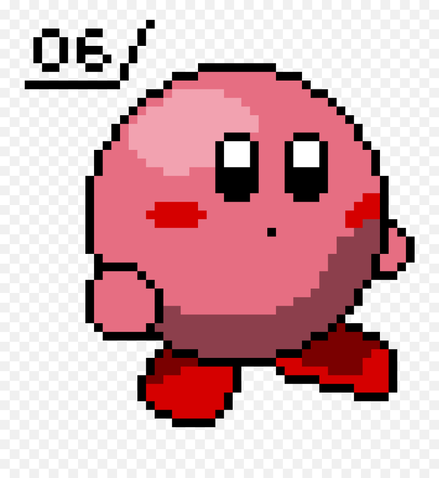 Pixilart - Alien Pixel Art Emoji,Smiling Kirby Emoticon