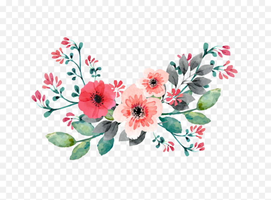 Clipart Flower Vine Painting Flower - Flower Clipart Pink Water Color Emoji,Hand Emoji Vine