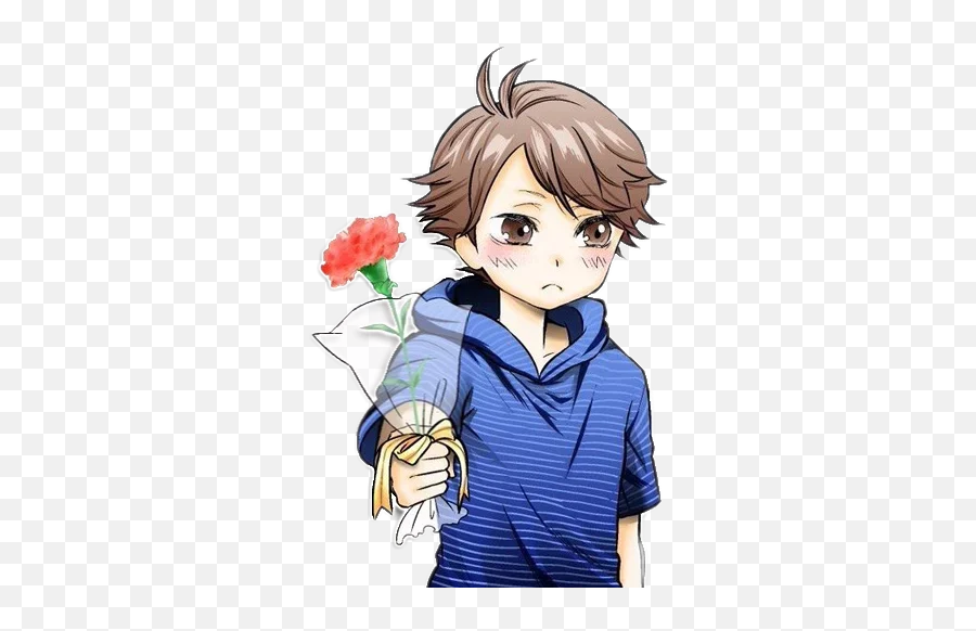 Animeboy Anime Sticker Flores Sticker By Wilderness - Anime Boy Com Flores Emoji,Emoji For Wilderness