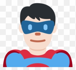 Man Superhero Emoji With Light - Male Superhero Emoji,Superman Emoji Copy And Paste