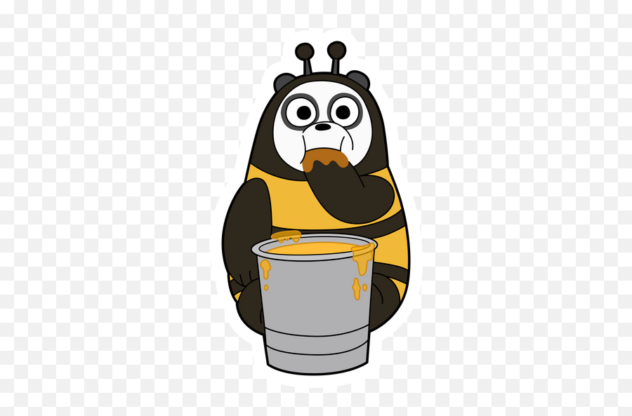 Boba Bee Stickers Emoji,We Bare Bears Emojis