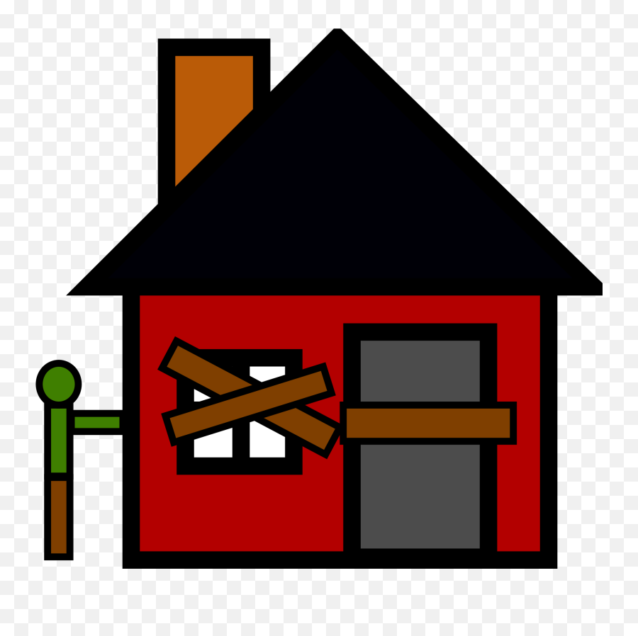 Painted Red House With Boarded Up Windows Free Image Download Emoji,House Architecture And Emotion