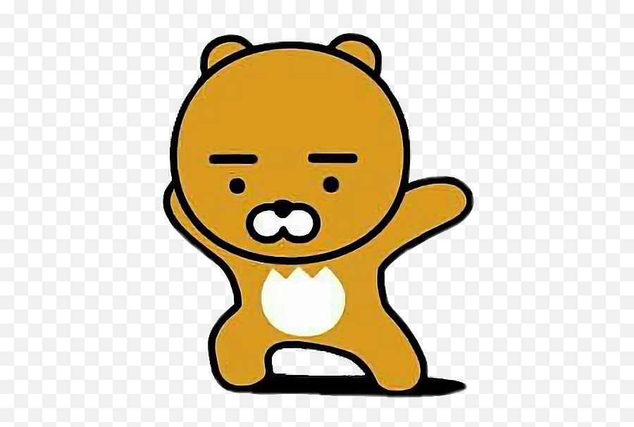 Kakoa Kakoafriends Ryan Korean Cute Emoji,Korean Emoticons