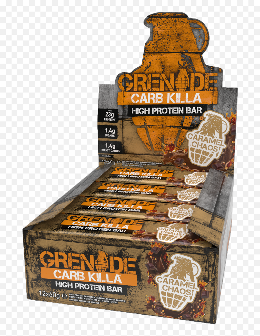 Carb Killa Protein Bar Caramel Chaos 12 Bars Emoji,Caramel Cake Emoji