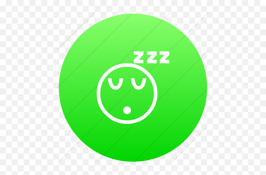 Iconsetc Flat Circle White On Ios Neon Green Gradient Emoji,Sleep Emoticon Faces