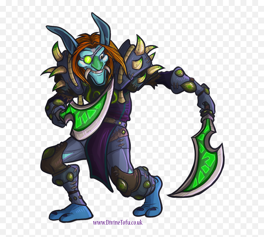 Wow Chibi Troll Rogue By Divinetofu - Wow Chibi Art Emoji,Troll Doll Emoji