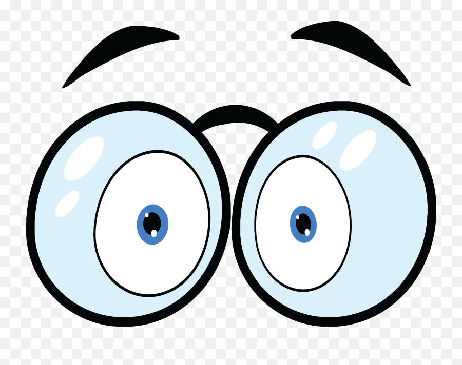 Big Cartoon Eyes Eye Cartoon Images - Eyes With Glasses Clipart Emoji,Big Eyes Emoji