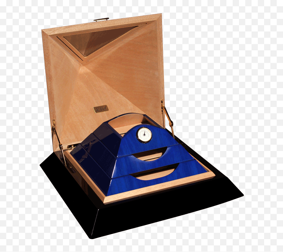 Blue New Le Veil Pyramid Humidor Nozztracom - Folding Emoji,Huffy Emoji