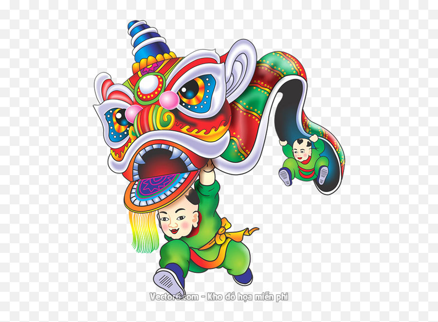 Lunar New Year Vietnam Lion Dance - Mua Png Download 555 Lion Dance Clipart Transparent Emoji,2000s Forum Emoticon Gif Guy Dancing Owned