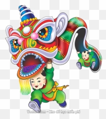 Lunar New Year Vietnam Lion Dance - Mua Png Download 555 Lion Dance Clipart Transparent Emoji,2000s Forum Emoticon Gif Guy Dancing Owned