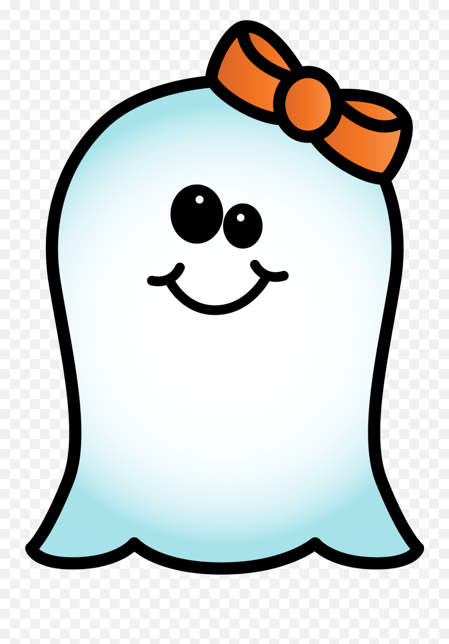 Cute Ghost Halloween Clipart - Cute Halloween Clip Art Emoji,Spooky Ghost Emoji