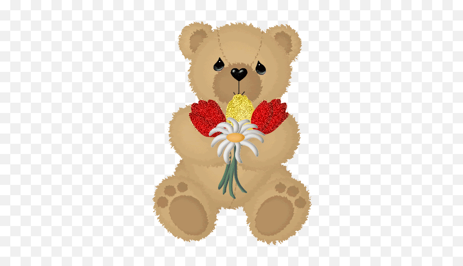 Teddy Bear With Roses Teddy Bear Cartoon Teddy Beer Bear - Imagenes De Flores Con Ositos Emoji,Teddy Bear Emoji