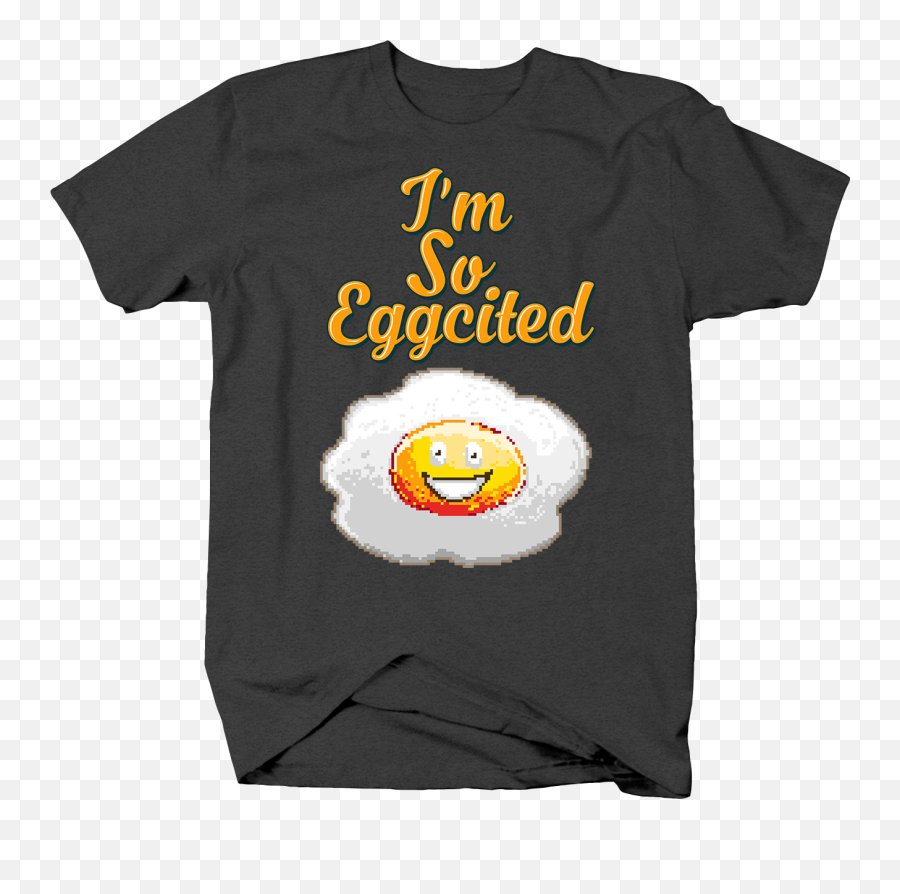 Iu0027m So Eggcited Fried Egg For Breakfast Food Retro Pixel Art Emoji,Pixel Art Emoticon