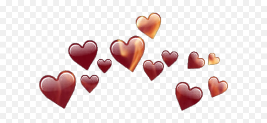 Chocolate Picsart Emojicrown Crown - Transparent Hearts On Fire,Heart Emoji Status