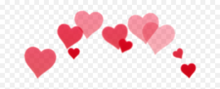 Red Heart Emoji - Red Heart Hearts Tumblr Kawaii Crown Snapchat Filters Png,Emojis Of Crowns Or Hearts