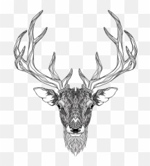 Elk Abziehtattoo Deer Totem Red - Deer Head Tattoo Png Emoji,Totem Face Emoticon