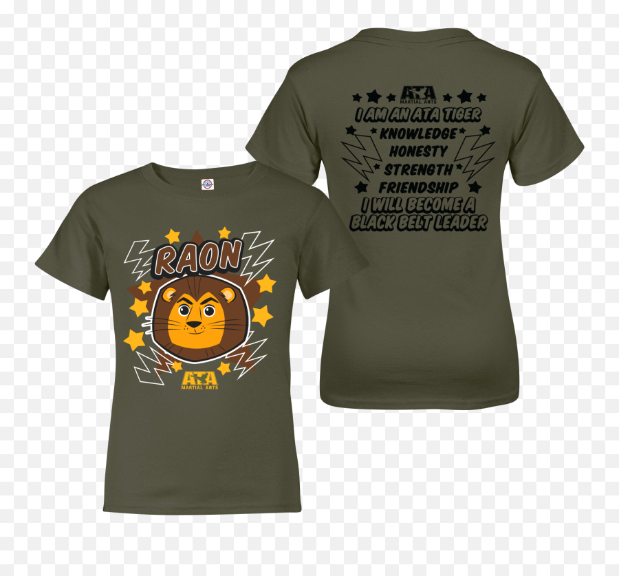 Ata Tigers Camo Raon Lion T - Ata Taekwondo Tigers Shirts Emoji,Tigers Emoticon