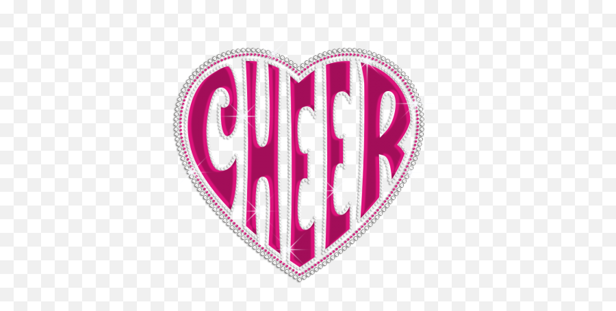 Shiny Pink Cheer Heart Iron - Girly Emoji,Cheer Emotion