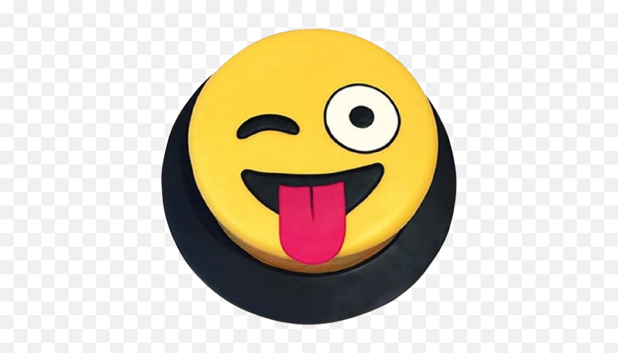 Emoji Cakes - Winky Face Emoji Cake,Emojis To Filter A Kiss