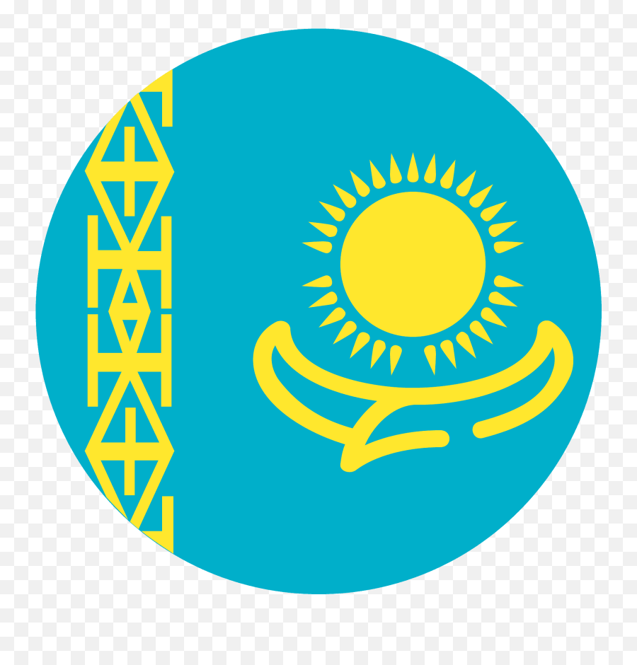 Kazakhstan Flag Emoji Clipart - Flag Of Kazakhstan Easy Draw,Kazakhstan Flag Emoji