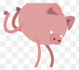 Flying Pig Logo Animation Kreatank Cute - Animal Figure Emoji,Flying Pig Emoji