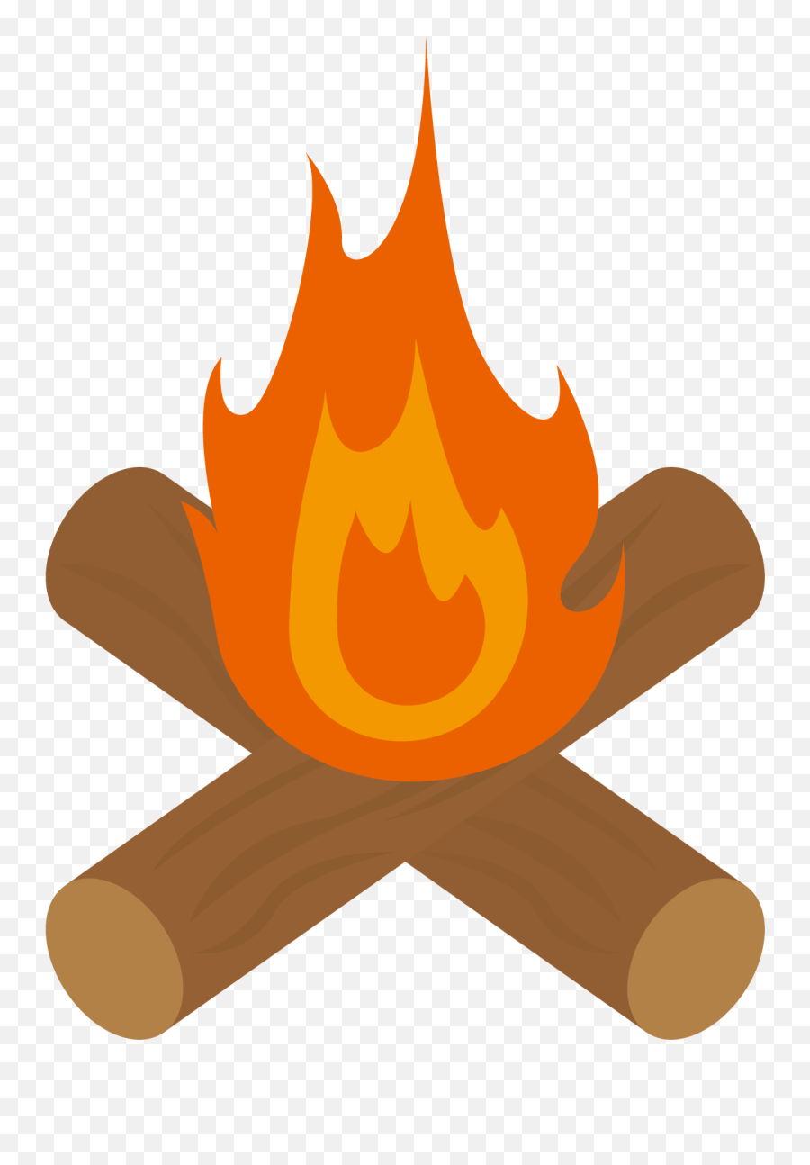 Bonfire Firewood Clip Art - A Bonfire Of Firewood Png Wood On Fire Clipart Emoji,Flame Emoji