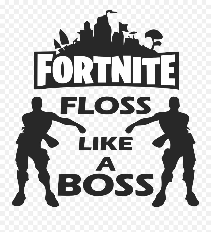 Fortnite U201c Floss Like A Bossu201d Sticker For Car Computer Emoji,Fortnite Song Lyrics With Emojis