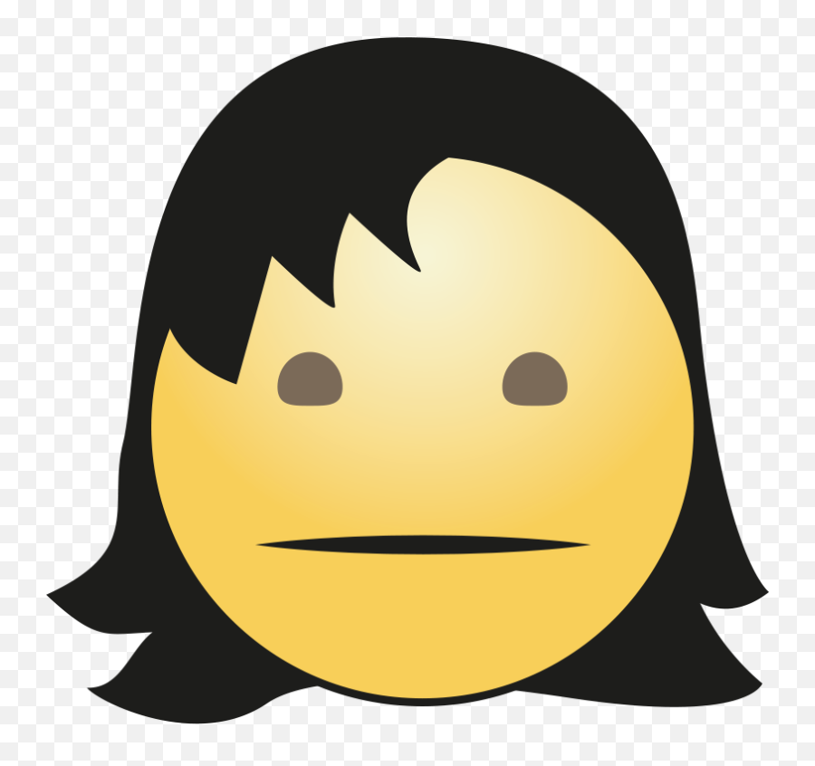Cute Hair Girl Emoji Png Pic Transparent Png Image - Pngnice,Sad Face Emoticon Png