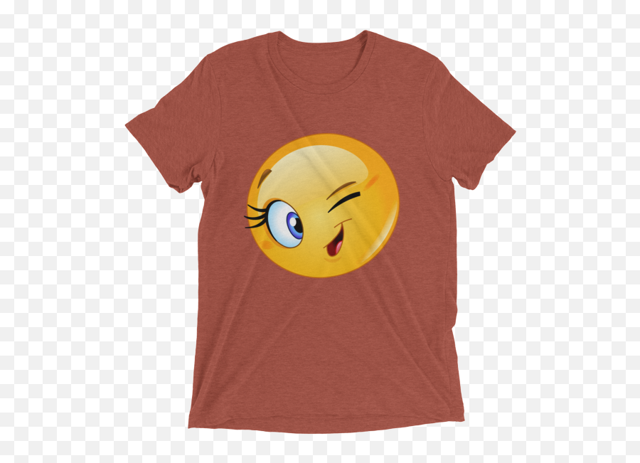 Female Emoji Winking Tshirt Funny Smiley Face Short Sleeve Womenu0027s T - Shirt What Devotion Coolest Online Fashion Trends Smiley Pics For Whatsapp,Winking Emoji