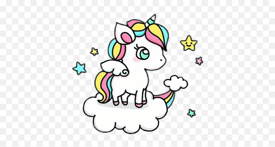 Kawaii Unicorn Clipart Png - Kawaii Cute Unicorns Png Emoji,Draw So Cute Emoji