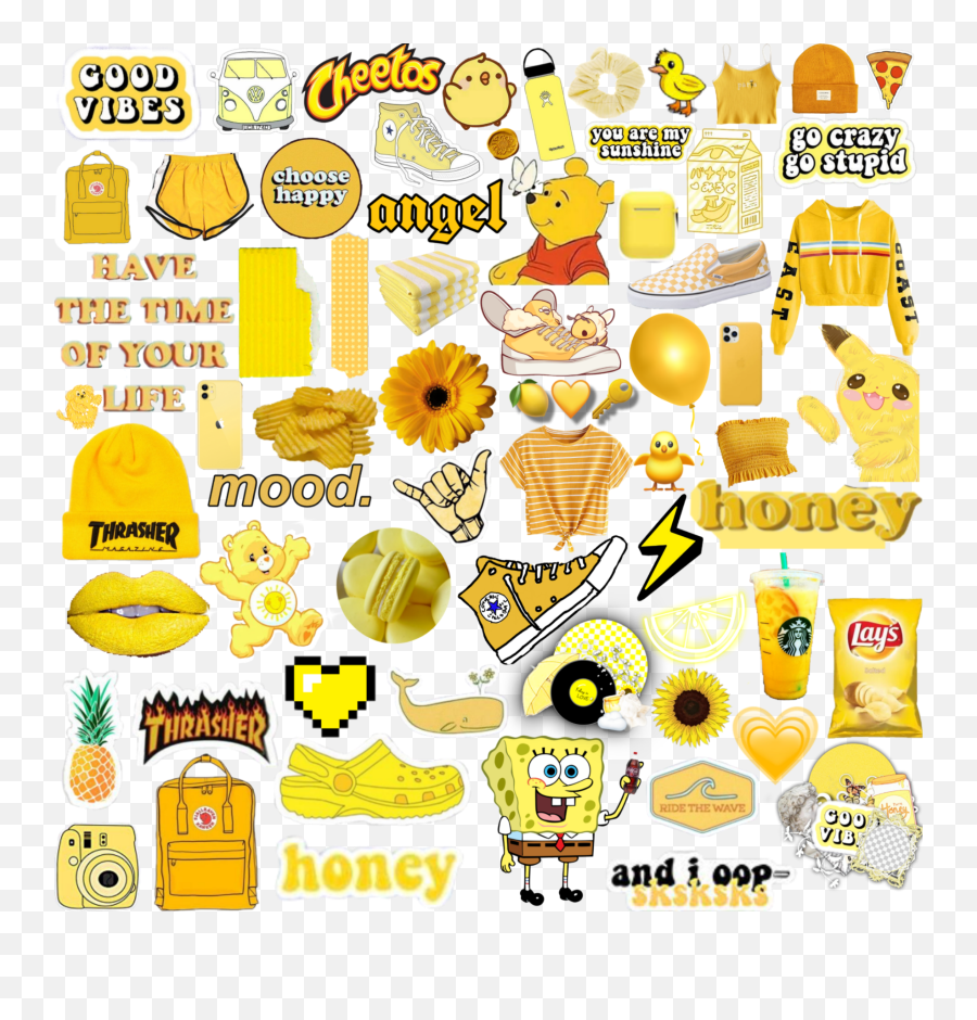 Aesthetic Aestheticyellow Sticker - Happy Emoji,Crazy On Emotion