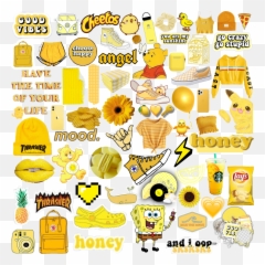 Aesthetic Aestheticyellow Sticker - Happy Emoji,Crazy On Emotion