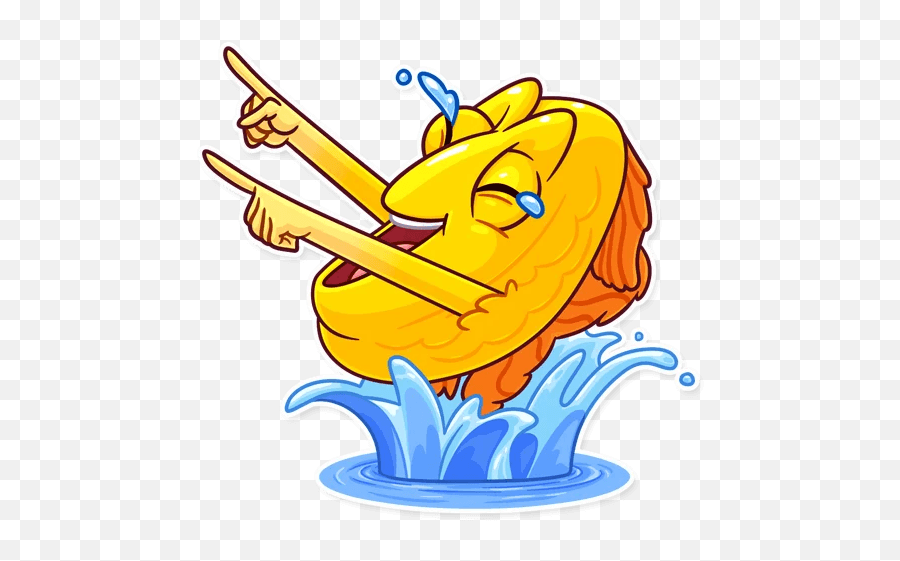 Gold Fish - Telegram Sticker English Emoji,New Emoji Telegram